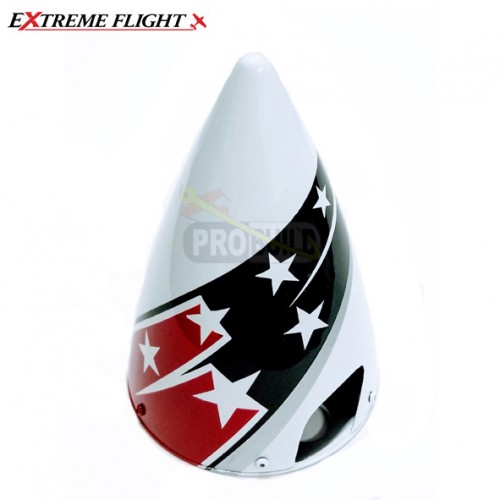 Extreme Flight 5" Carbon Spinner Red/Black/White Extra Scheme